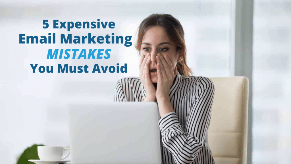 Woman shocked after making an expensive email marketing mistake